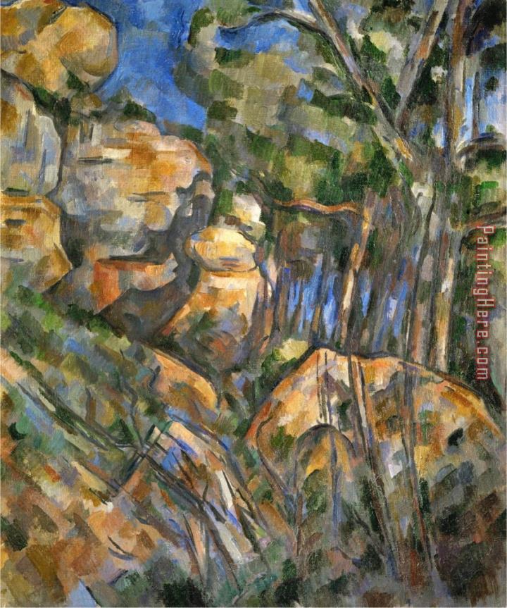 Paul Cezanne Rocks Above The Caves at Chateau Noir